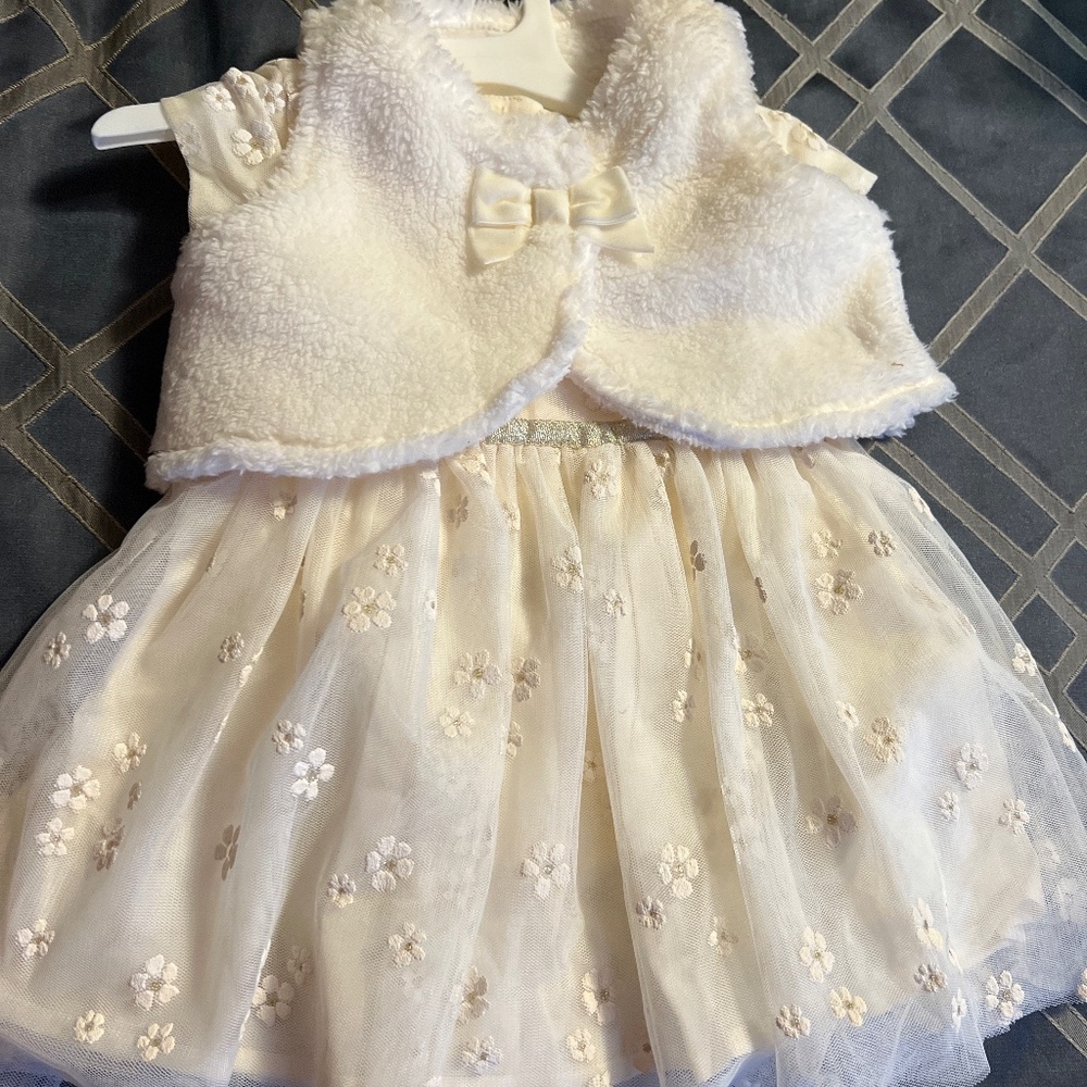 Cream Formal Dress for Baby Girl